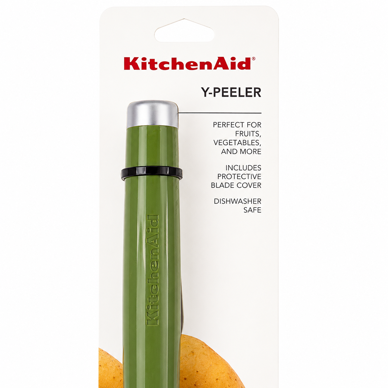 KitchenAid Y Peeler with Protective Blade Cover – Olive Green, Dishwasher Safe Vegetable & Fruit Peeler