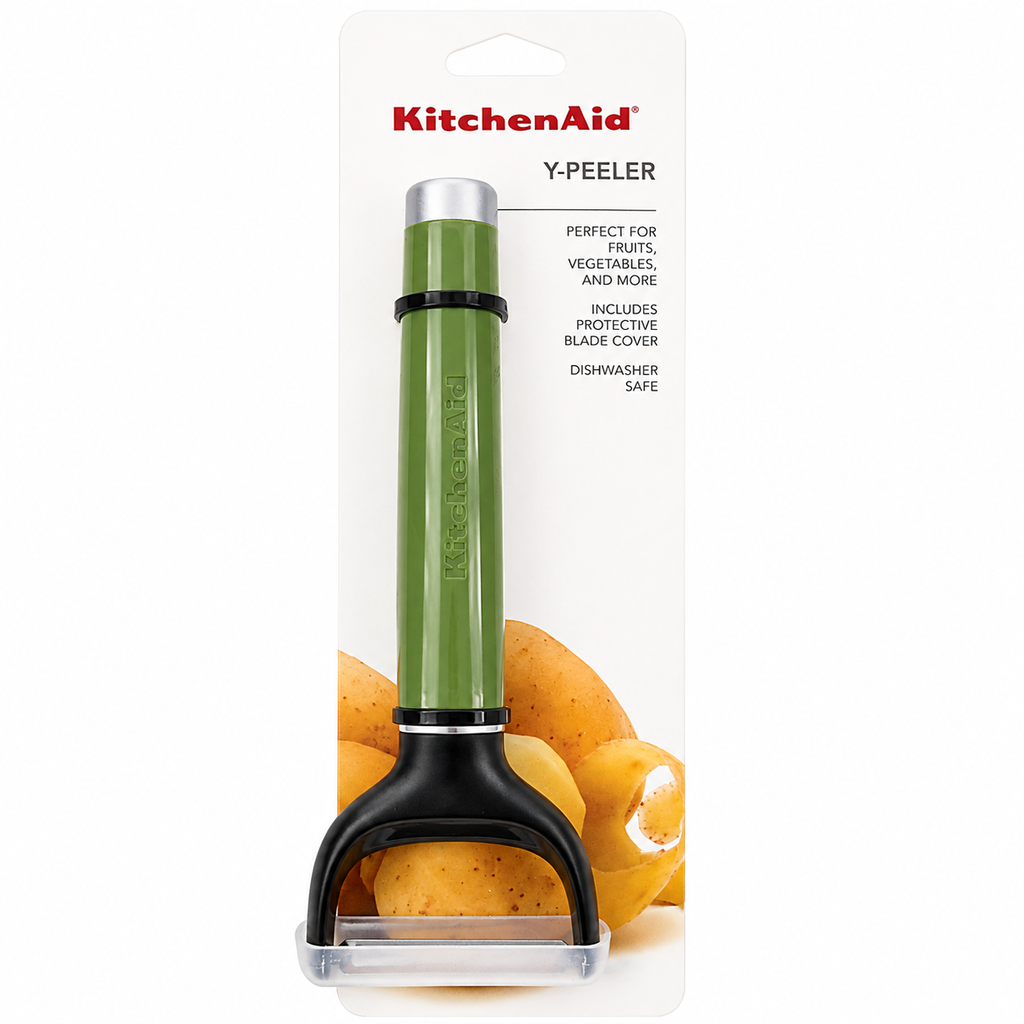 KitchenAid Y Peeler with Protective Blade Cover – Olive Green, Dishwasher Safe Vegetable & Fruit Peeler