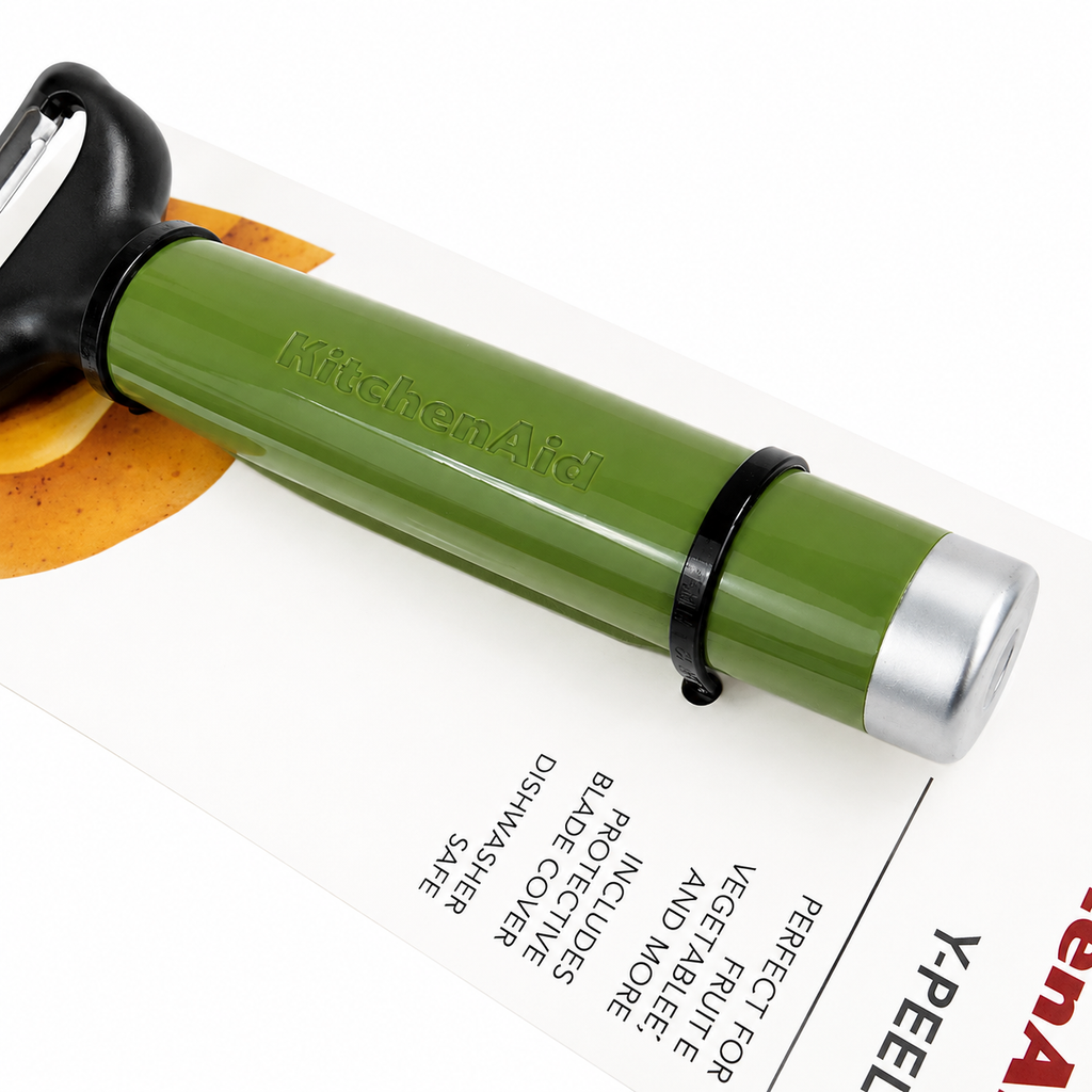 KitchenAid Y Peeler with Protective Blade Cover – Olive Green, Dishwasher Safe Vegetable & Fruit Peeler