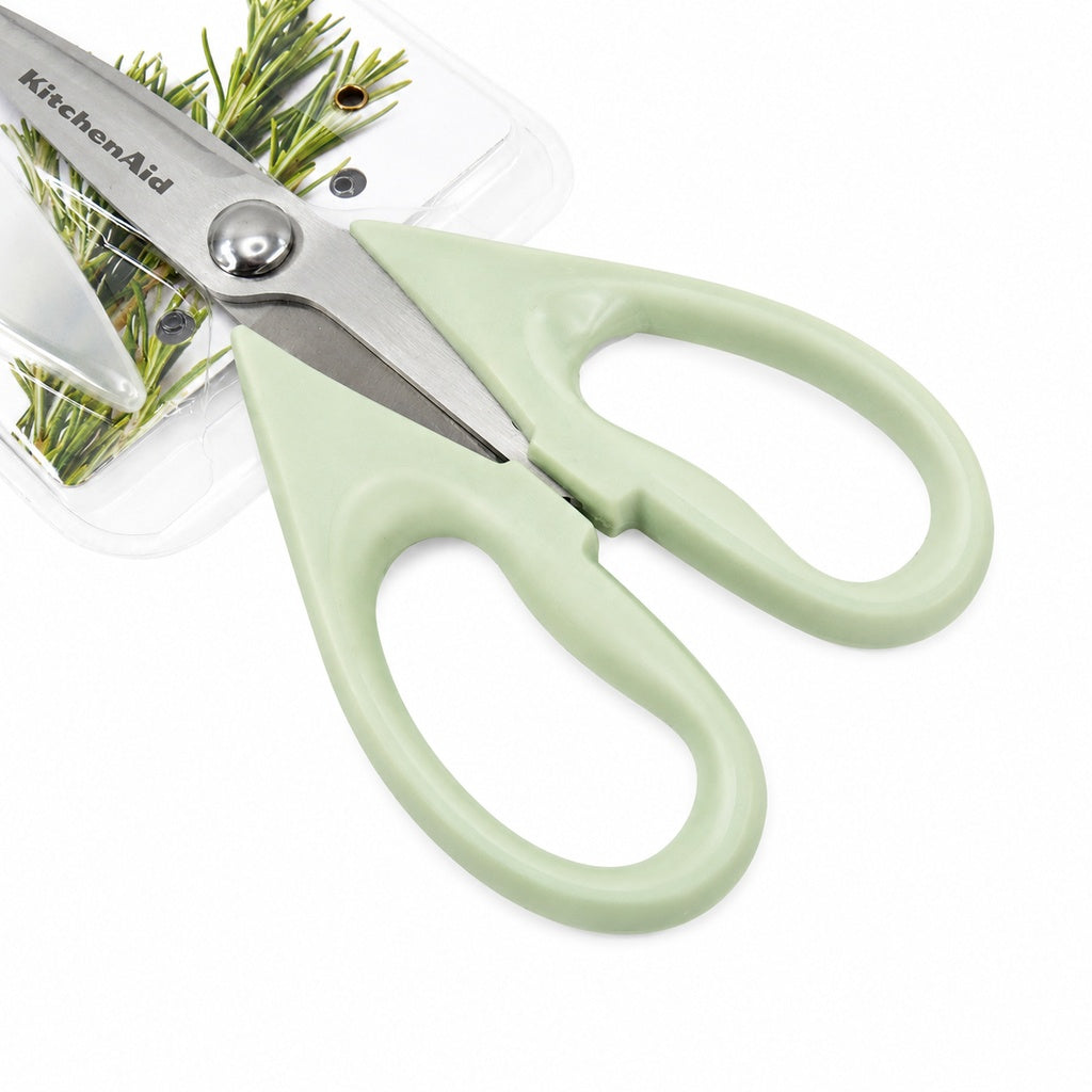 KitchenAid Pistachio Green Kitchen Scissors Stainless-Steel Utility Shears with Protective Sheath