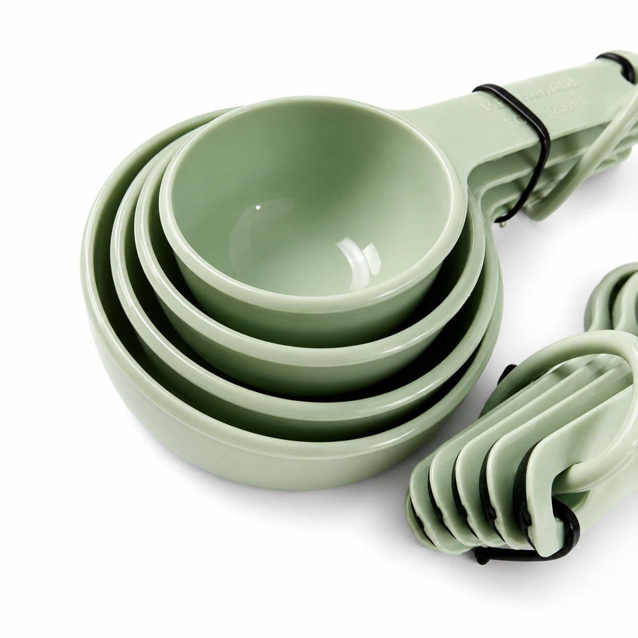 KitchenAid 9-Piece Measuring Cups & Spoons Set – Pistachio Green, Dishwasher Safe