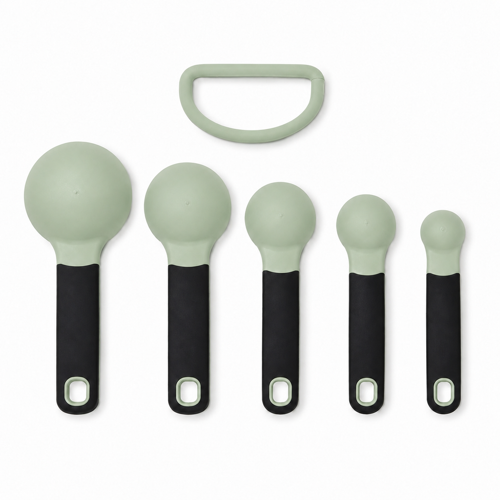 KitchenAid 5-Piece Measuring Spoon Set – Pistachio Green, Dishwasher Safe