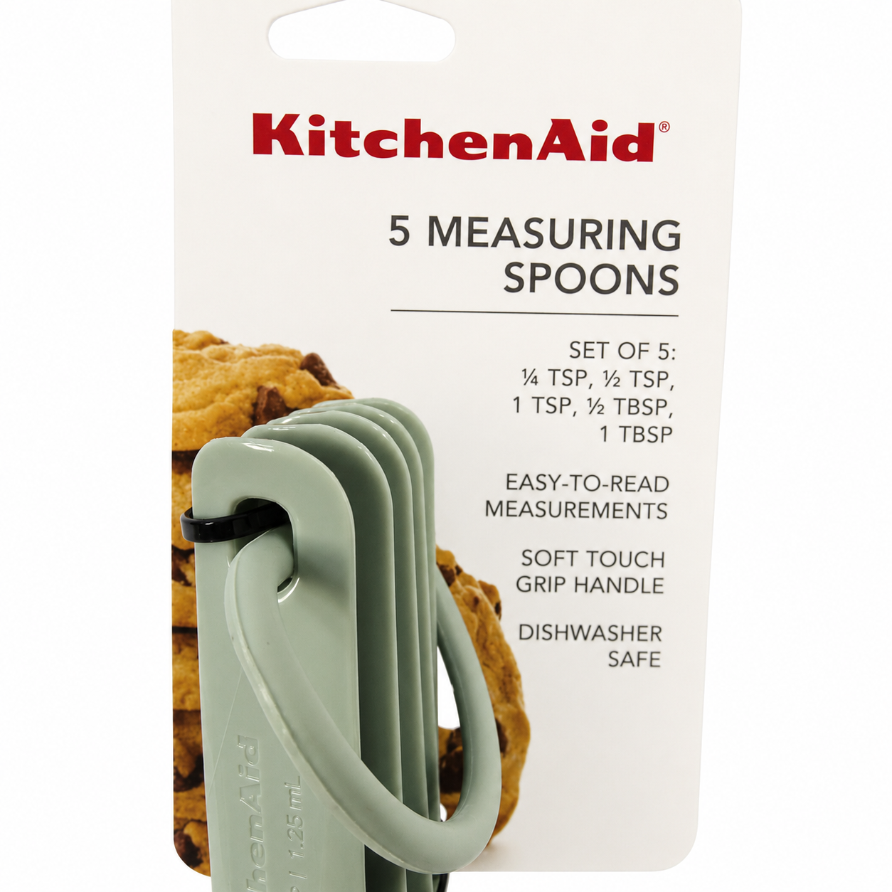 KitchenAid 5-Piece Measuring Spoon Set – Pistachio Green, Dishwasher Safe