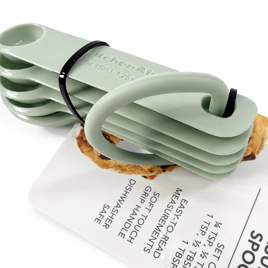 KitchenAid 5-Piece Measuring Spoon Set – Pistachio Green, Dishwasher Safe