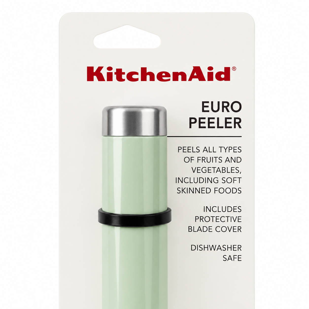 KitchenAid Euro Straight Peeler – Pistachio Green Fruit & Vegetable Peeler with Protective Blade Cover