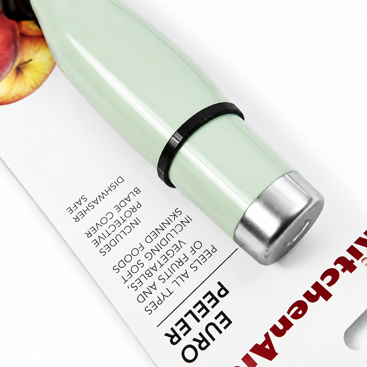 KitchenAid Euro Straight Peeler – Pistachio Green Fruit & Vegetable Peeler with Protective Blade Cover