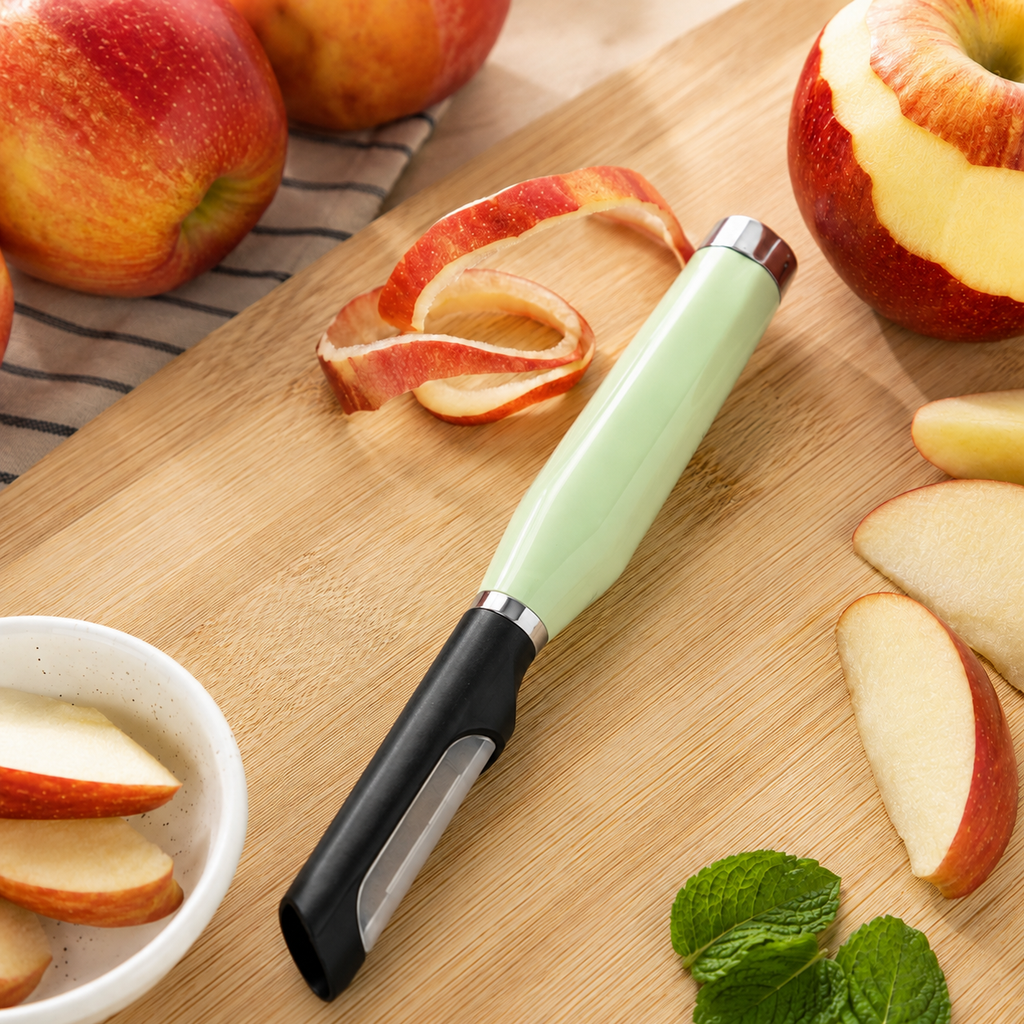 KitchenAid Euro Straight Peeler – Pistachio Green Fruit & Vegetable Peeler with Protective Blade Cover