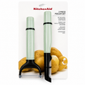 KitchenAid 2-Piece Vegetable Peeler Set with Blade Covers Y Peeler & Euro Peeler – Pistachio Green