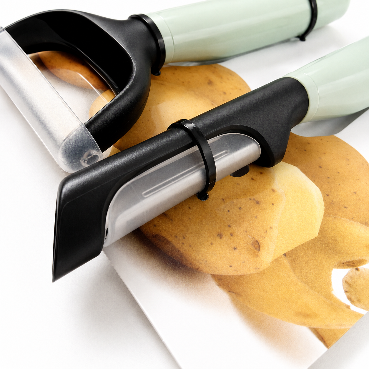 KitchenAid 2-Piece Vegetable Peeler Set with Blade Covers Y Peeler & Euro Peeler – Pistachio Green