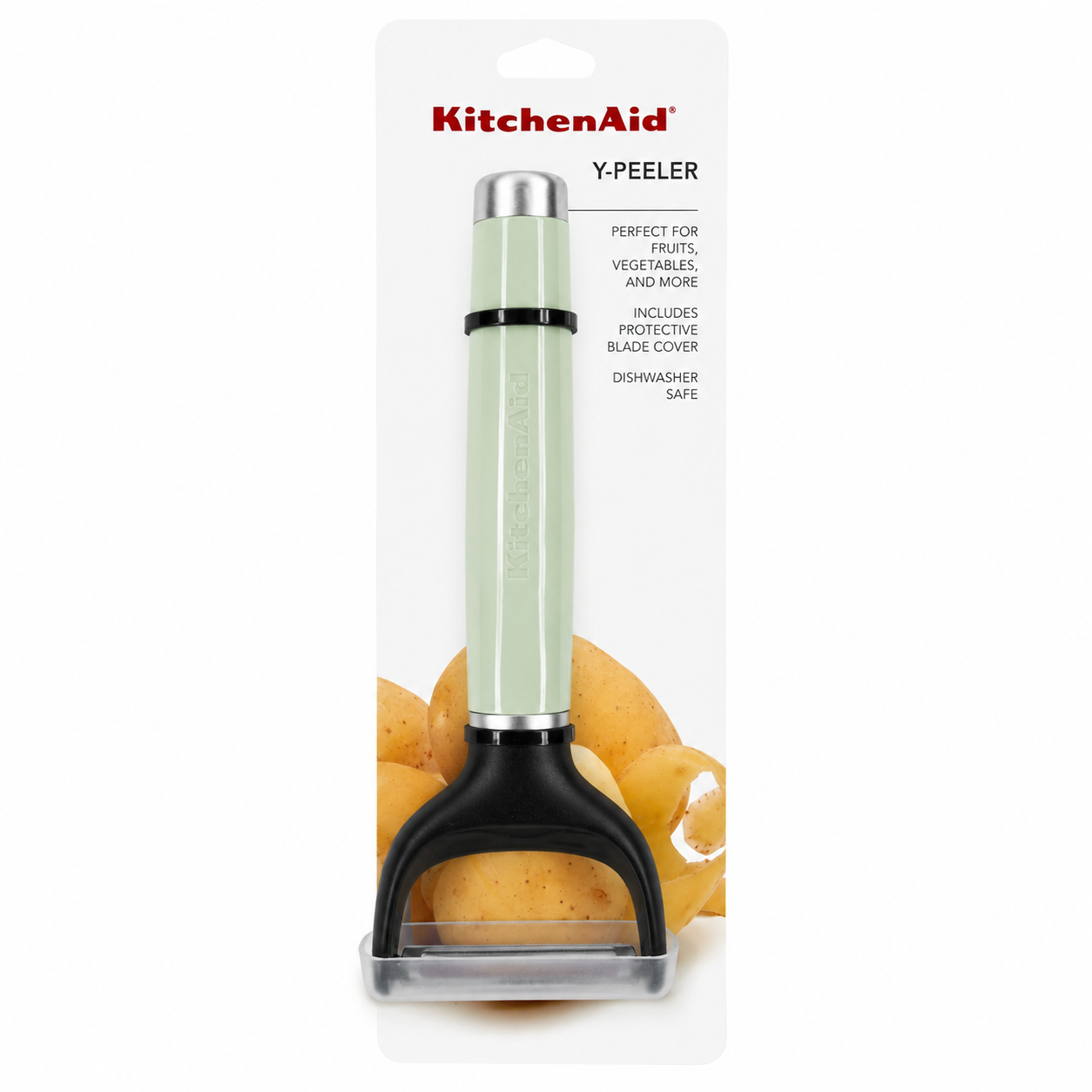 KitchenAid Y Peeler with Protective Blade Cover – Pistachio Green, Dishwasher Safe Vegetable & Fruit Peeler