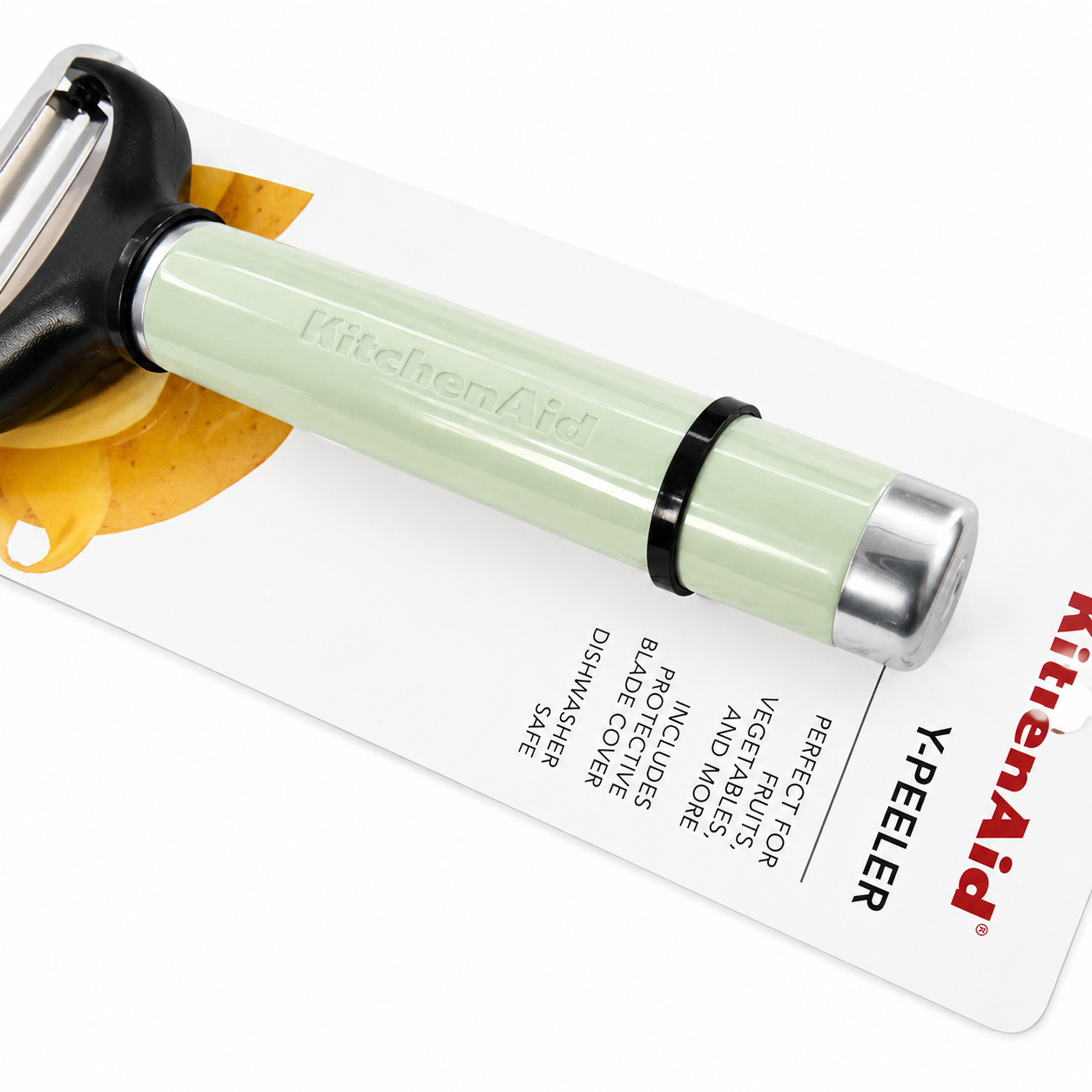 KitchenAid Y Peeler with Protective Blade Cover – Pistachio Green, Dishwasher Safe Vegetable & Fruit Peeler