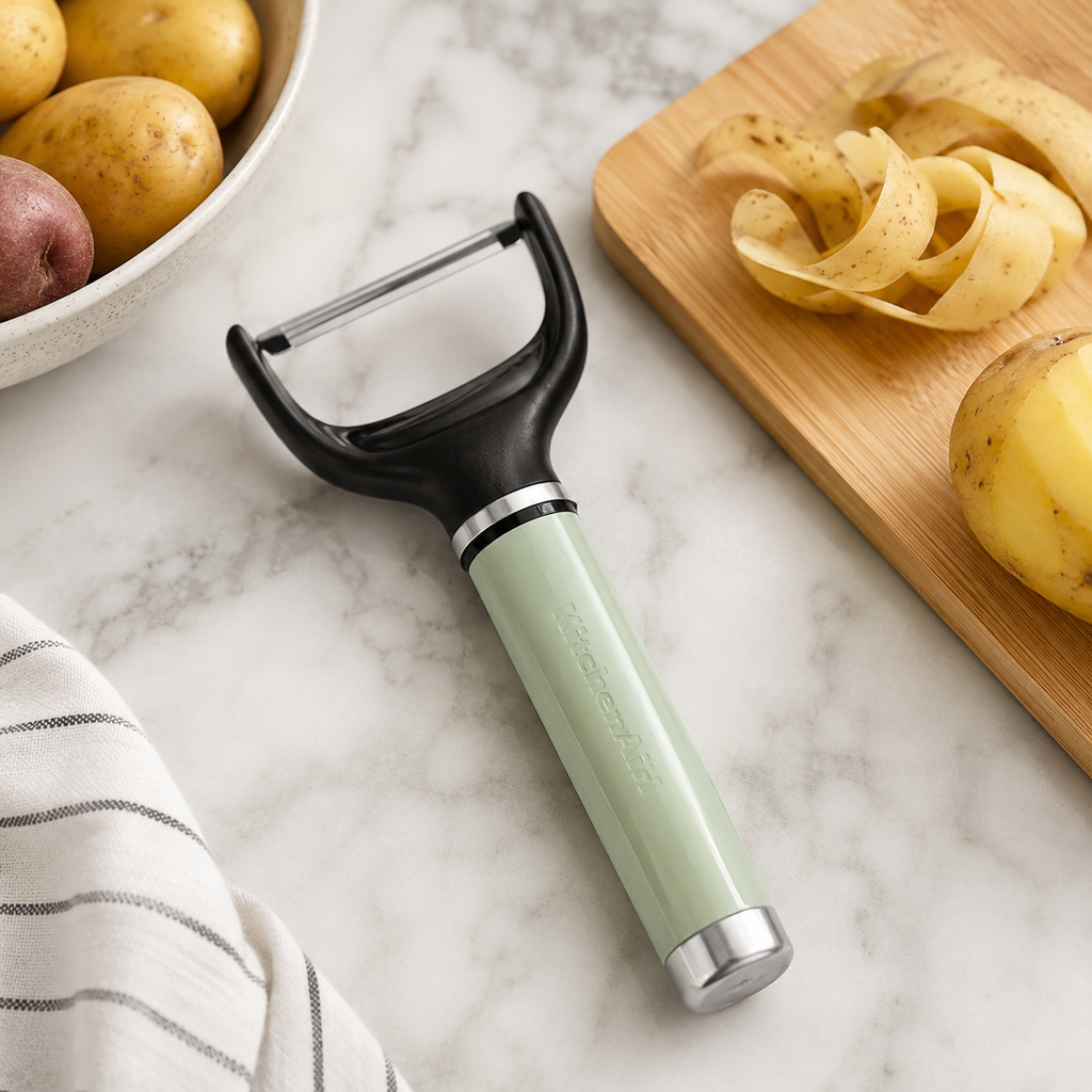 KitchenAid Y Peeler with Protective Blade Cover – Pistachio Green, Dishwasher Safe Vegetable & Fruit Peeler
