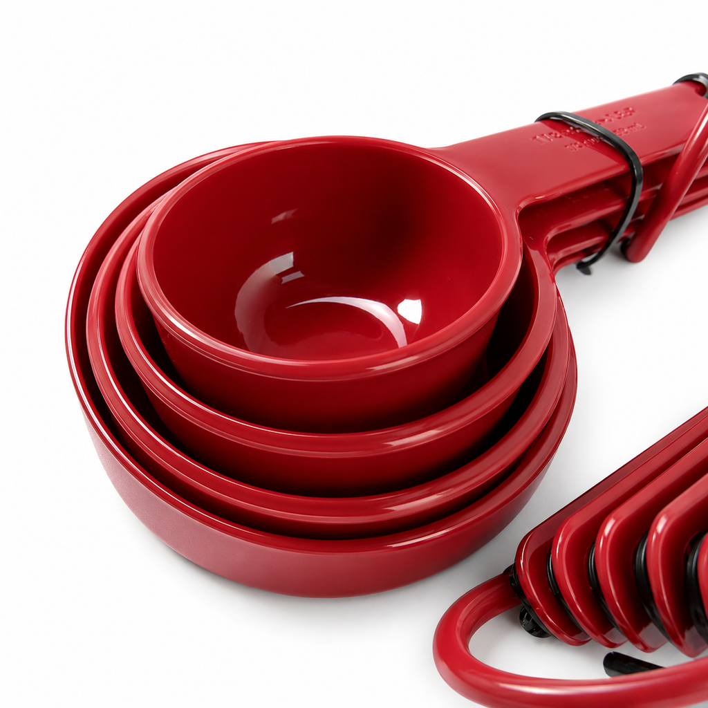 KitchenAid 9-Piece Measuring Cups & Spoons Set – Red, Dishwasher Safe