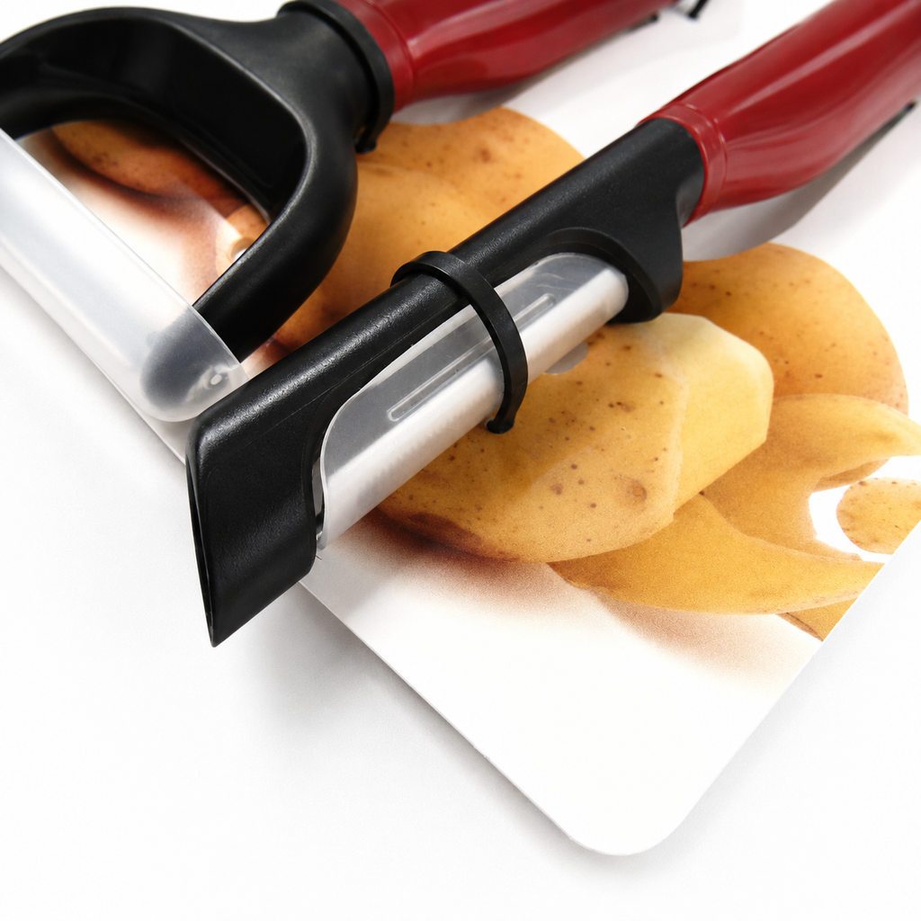 KitchenAid 2-Piece Vegetable Peeler Set with Blade Covers Y Peeler & Euro Peeler – Red