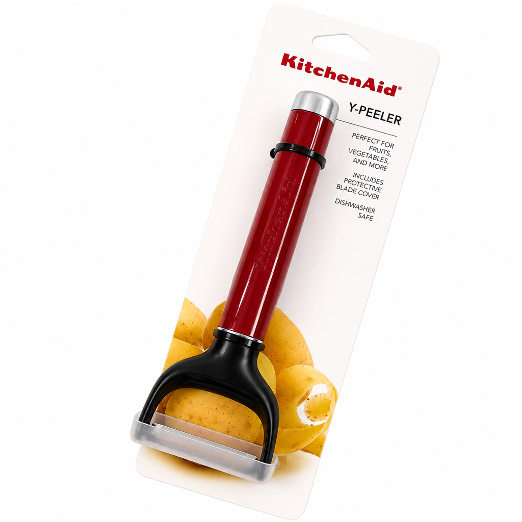 KitchenAid Y Peeler with Protective Blade Cover – Red, Dishwasher Safe Vegetable & Fruit Peeler