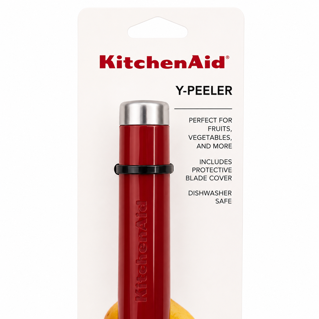 KitchenAid Y Peeler with Protective Blade Cover – Red, Dishwasher Safe Vegetable & Fruit Peeler