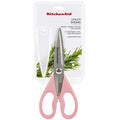 KitchenAid Rose Pink Kitchen Scissors Stainless-Steel Utility Shears with Protective Sheath