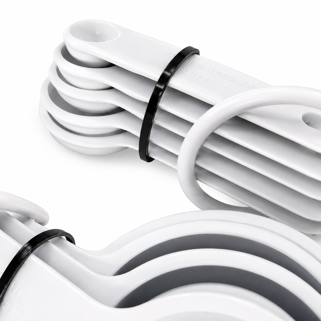 KitchenAid 9-Piece Measuring Cups & Spoons Set – White, Dishwasher Safe