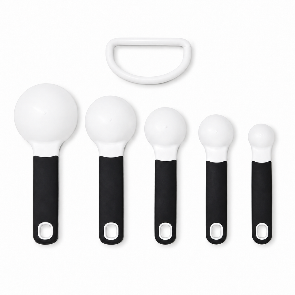 KitchenAid 5-Piece Measuring Spoon Set – White, Dishwasher Safe