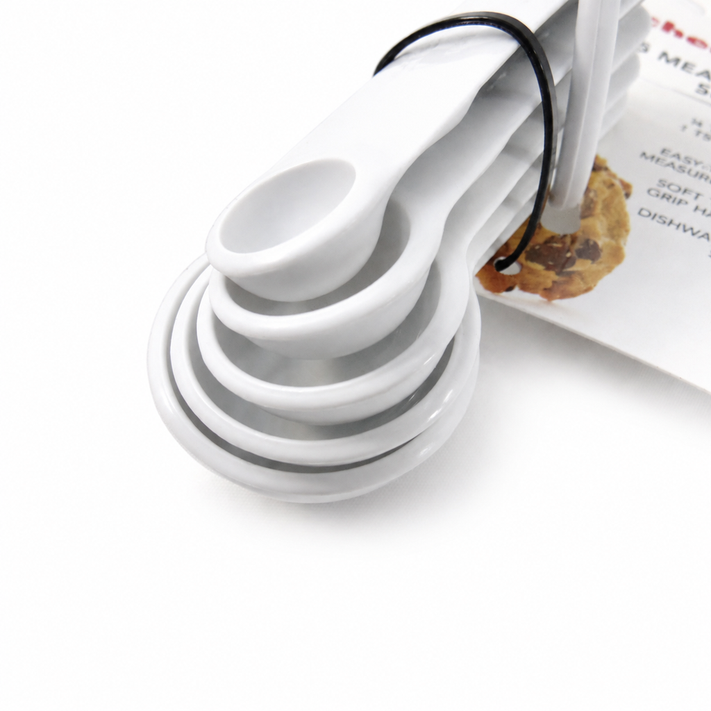 KitchenAid 5-Piece Measuring Spoon Set – White, Dishwasher Safe