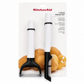 KitchenAid 2-Piece Vegetable Peeler Set with Blade Covers Y Peeler & Euro Peeler – White