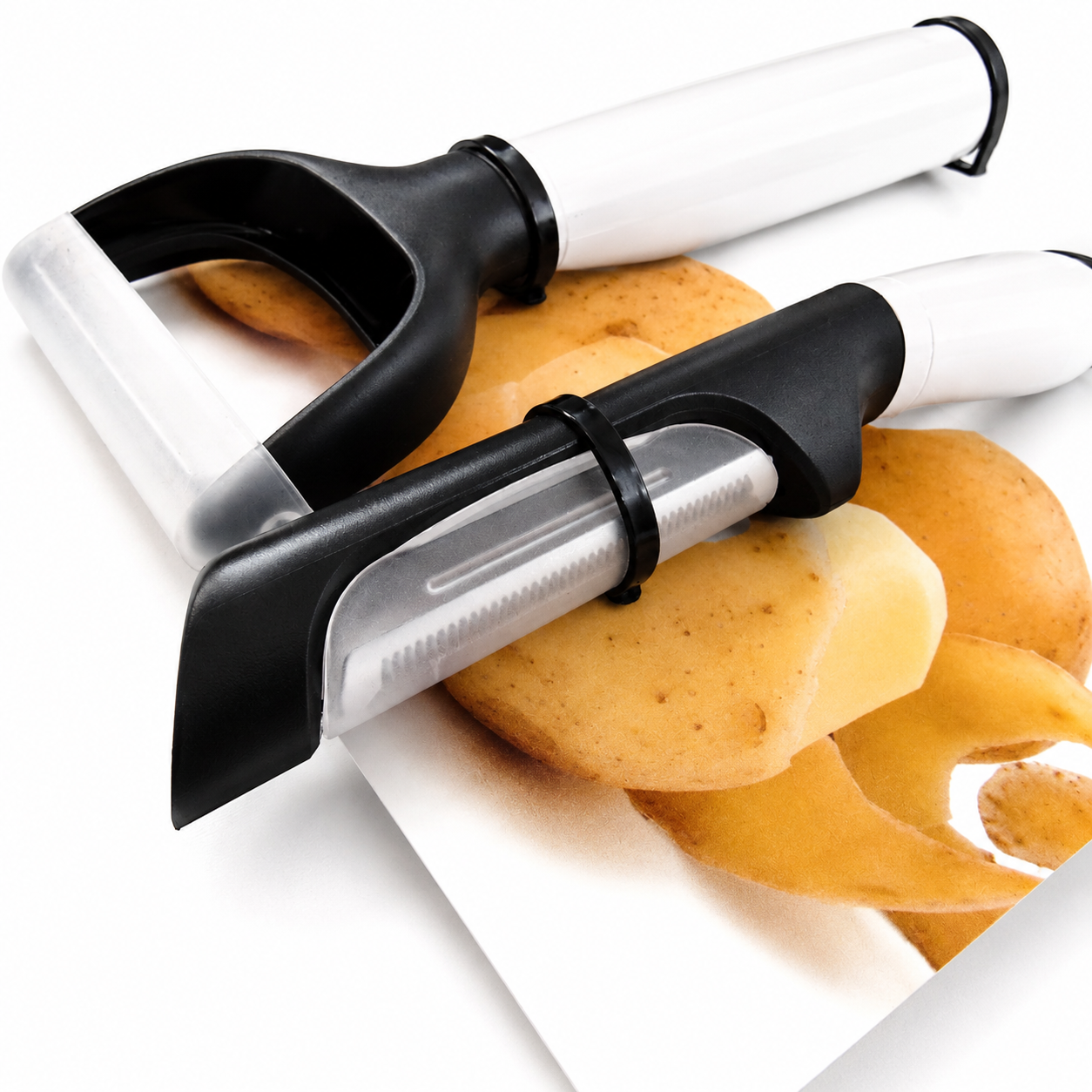 KitchenAid 2-Piece Vegetable Peeler Set with Blade Covers Y Peeler & Euro Peeler – White