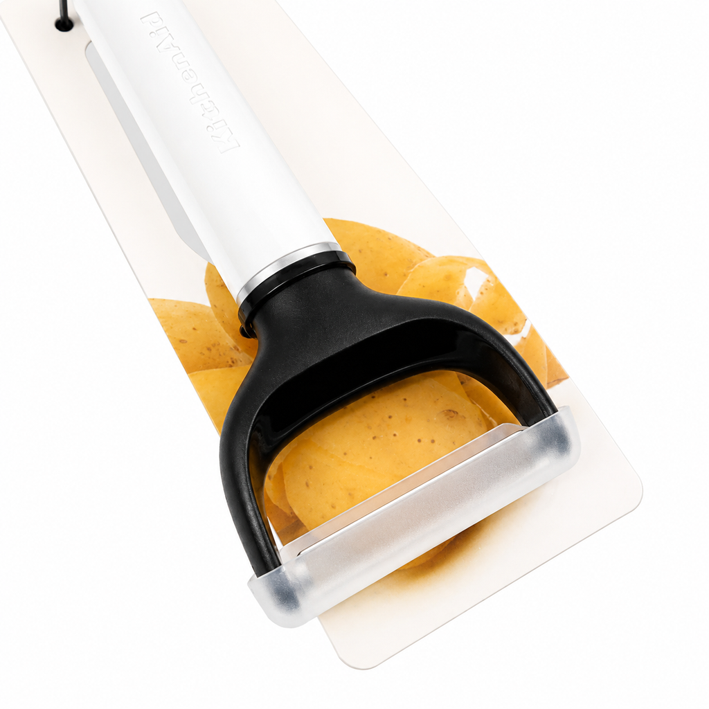 KitchenAid Y Peeler with Protective Blade Cover – White, Dishwasher Safe Vegetable & Fruit Peeler