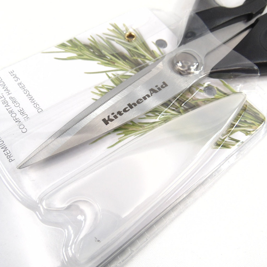 KitchenAid Black Kitchen Scissors Stainless-Steel Utility Shears with Protective Sheath