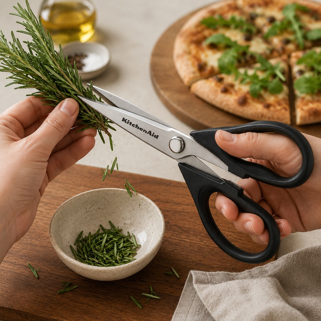 KitchenAid Black Kitchen Scissors Stainless-Steel Utility Shears with Protective Sheath