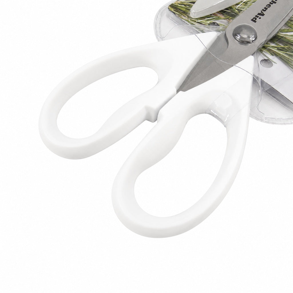 KitchenAid White Kitchen Scissors Stainless-Steel Utility Shears with Protective Sheath
